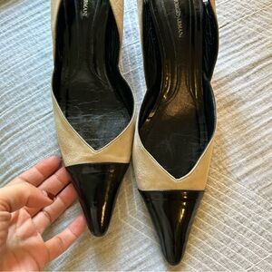 Giorgio Armani suede Kitten Heel Ankle Strap | 38